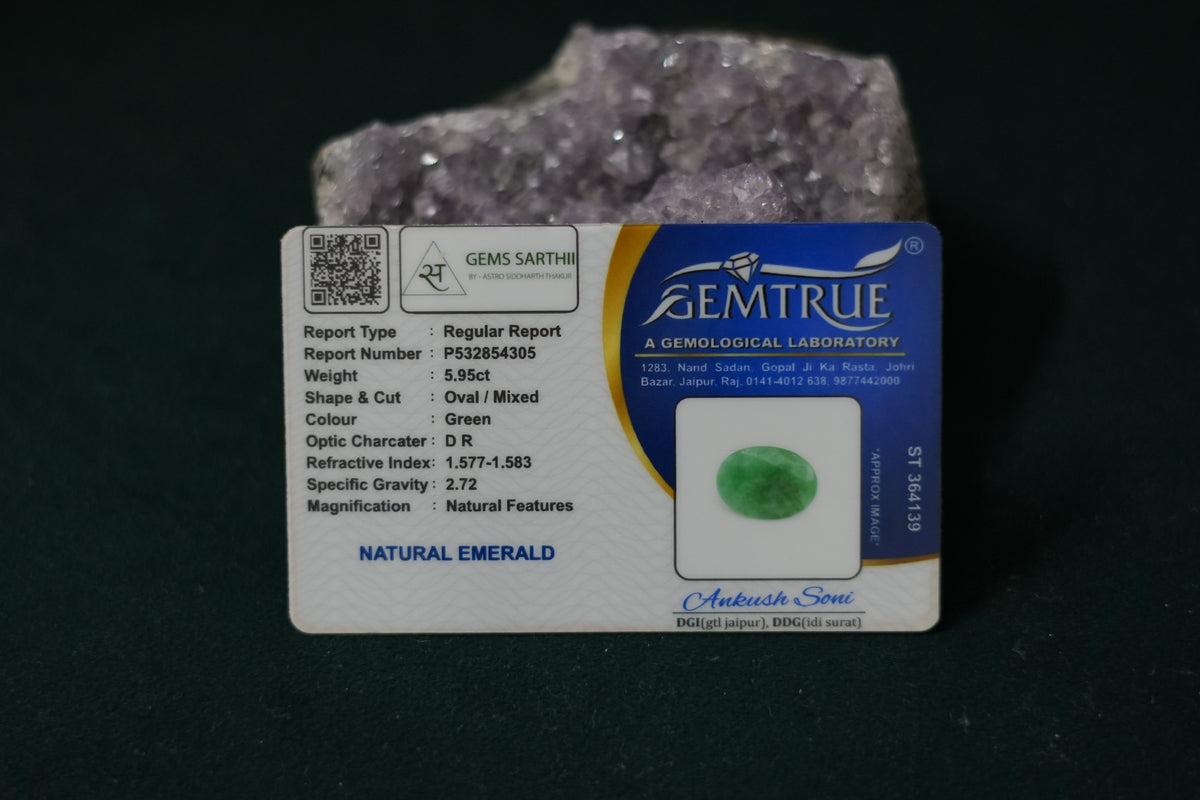 ZAMBIAN EMERALD PANNA 5.95 CARAT