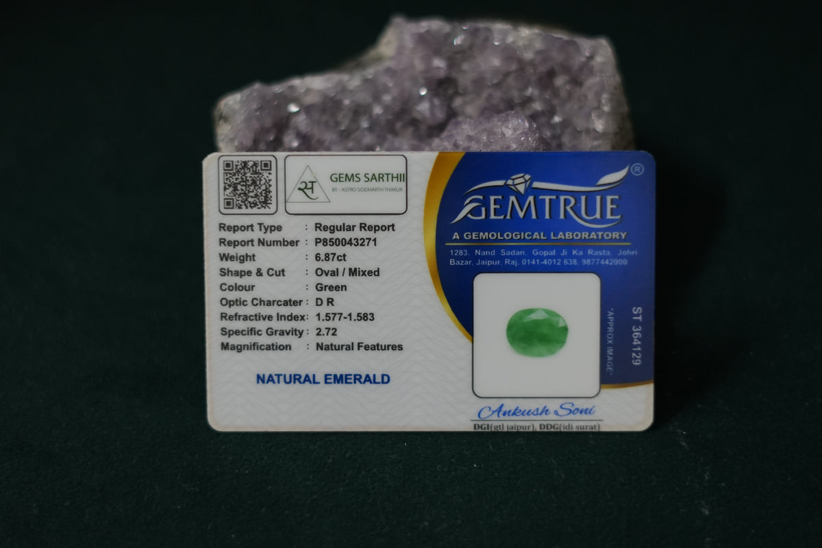 ZAMBIAN EMERALD PANNA 6.87 CARAT