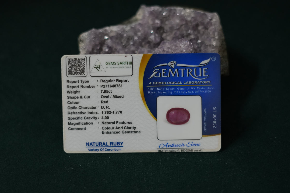 MANIK (RUBY) 7.95 CARAT