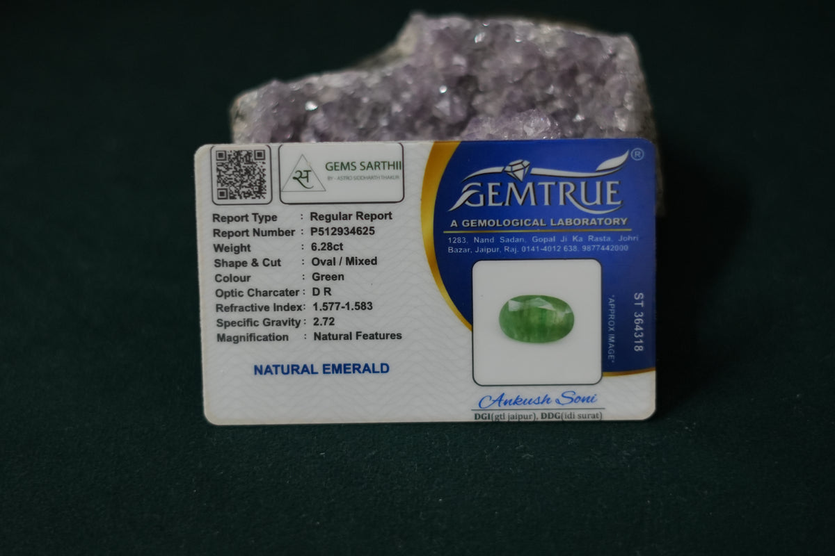 EMERALD (PANNA) 6.28 CARAT -ZAMBIAN
