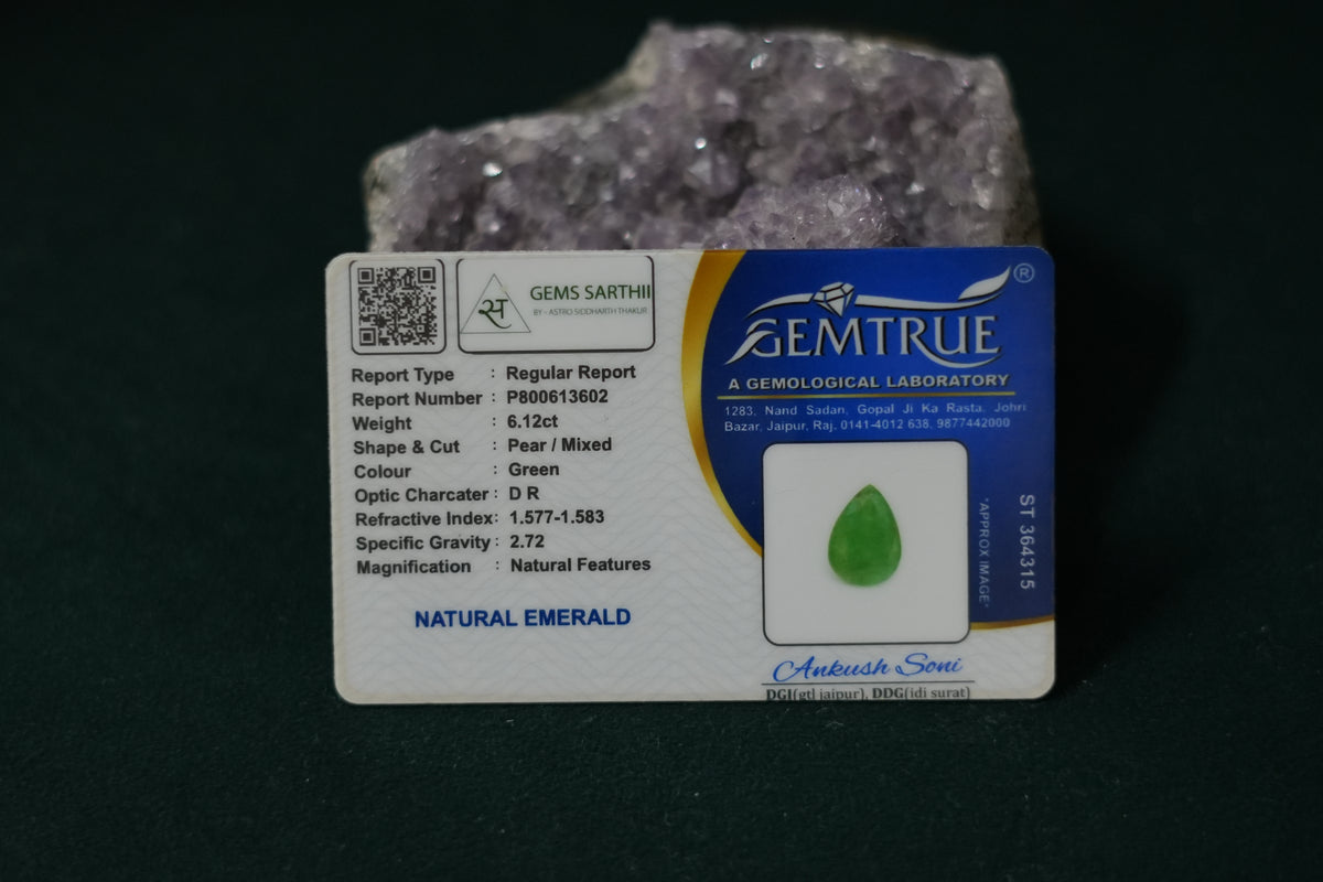 EMERALD (PANNA) 6.12 CARAT -ZAMBIAN