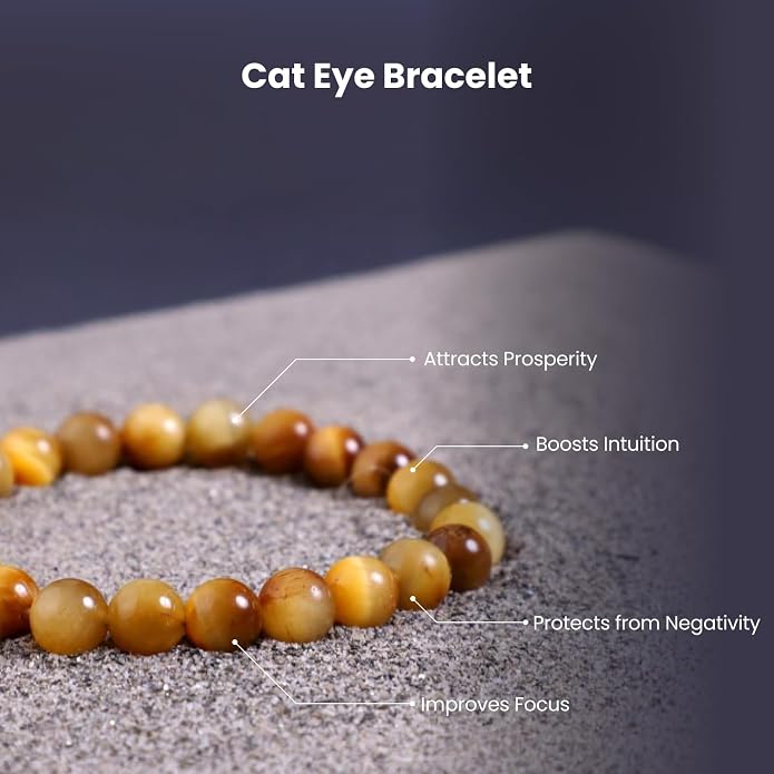 Cats eye bracelet- intuition, evil eye, spirituality
