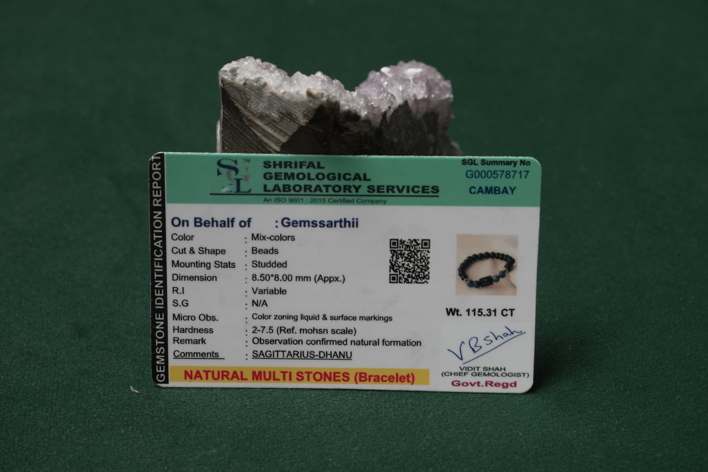 Dhanu/sagittarius zodiac rashi bracelet