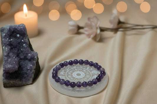 amethyst bracelet - stress relief , better sleep