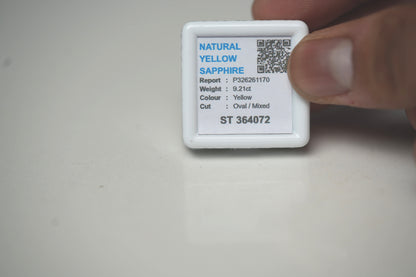 YELLOW SAPPHIRE PUKHRAJ - BANGKOK ORIGIN 9.21 CARAT