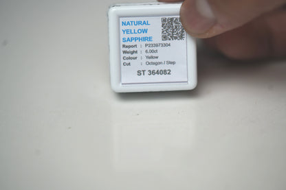 PUKHRAJ (YELLOW SAPPHIRE) 6 CARAT- SRILANKAN
