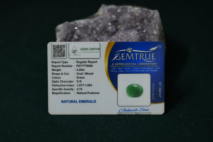 ZAMBIAN EMERALD PANNA 4.28 CARAT