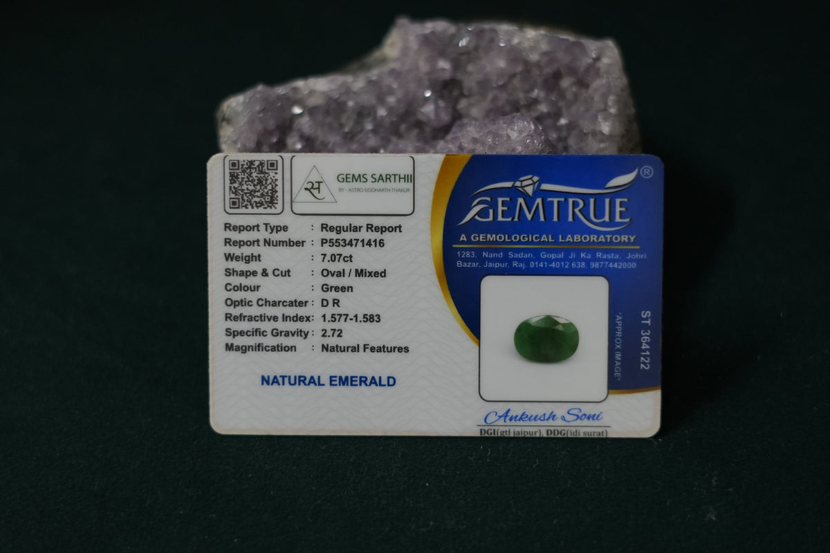 ZAMBIAN EMERALD PANNA 7.07 CARAT