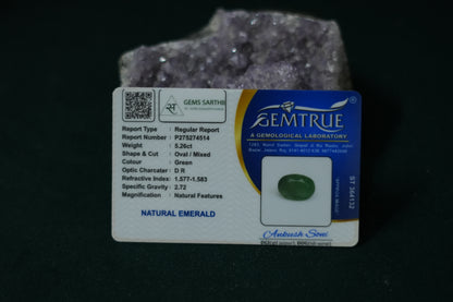 ZAMBIAN EMERALD PANNA 5.26 CARAT