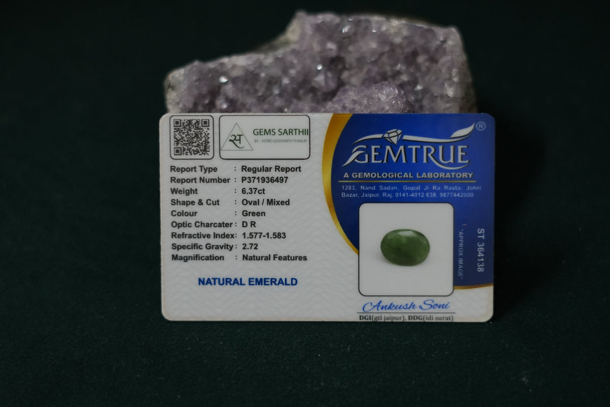 ZAMBIAN EMERALD PANNA 6.37 carat