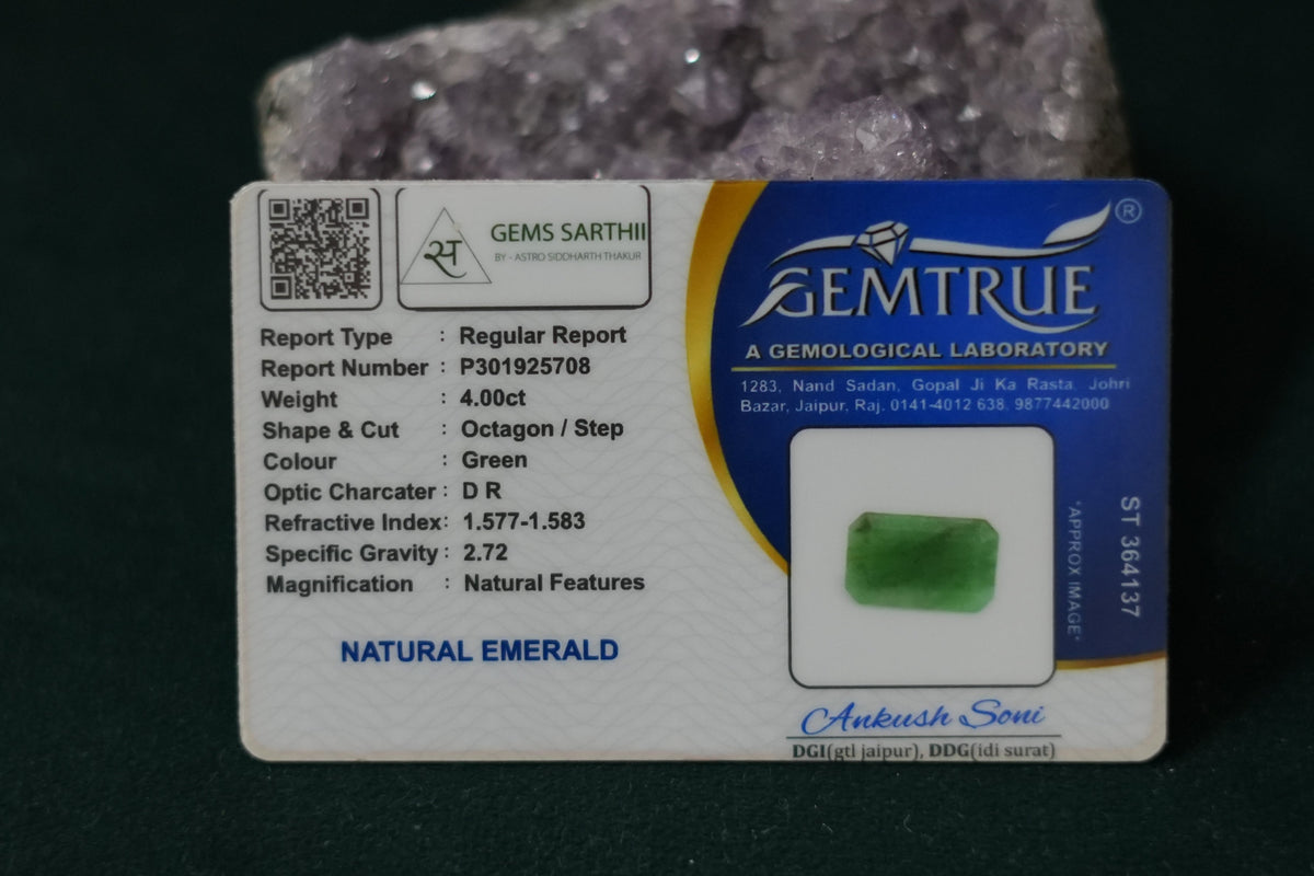 ZAMBIAN EMERALD PANNA 4 CARAT