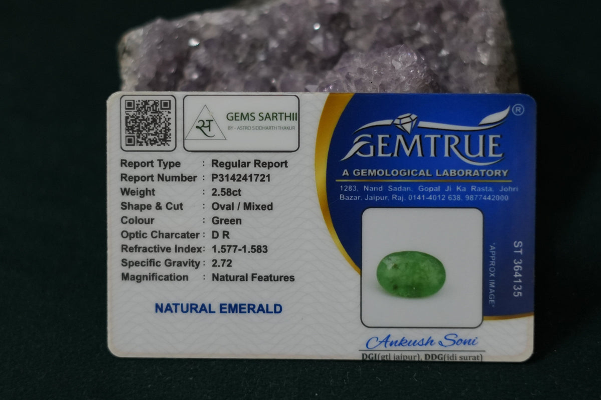 ZAMBIAN EMERALD PANNA 2.85 CARAT