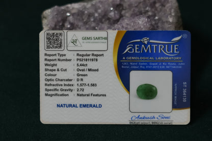ZAMBIAN EMERALD PANNA 5.44 CARAT