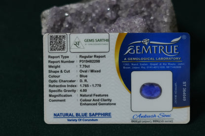 NEELAM BLUE SAPPHIRE 7.70 CARAT( BANGKOK )