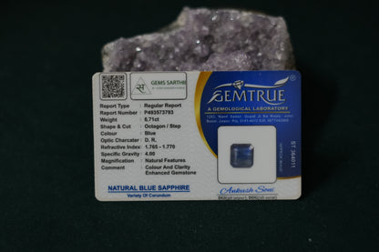 NEELAM BLUE SAPPHIRE 6.71 CARAT BANGKOK