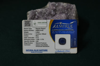 NEELAM BLUE SAPPHIRE 9.26 CARAT BANGKOK