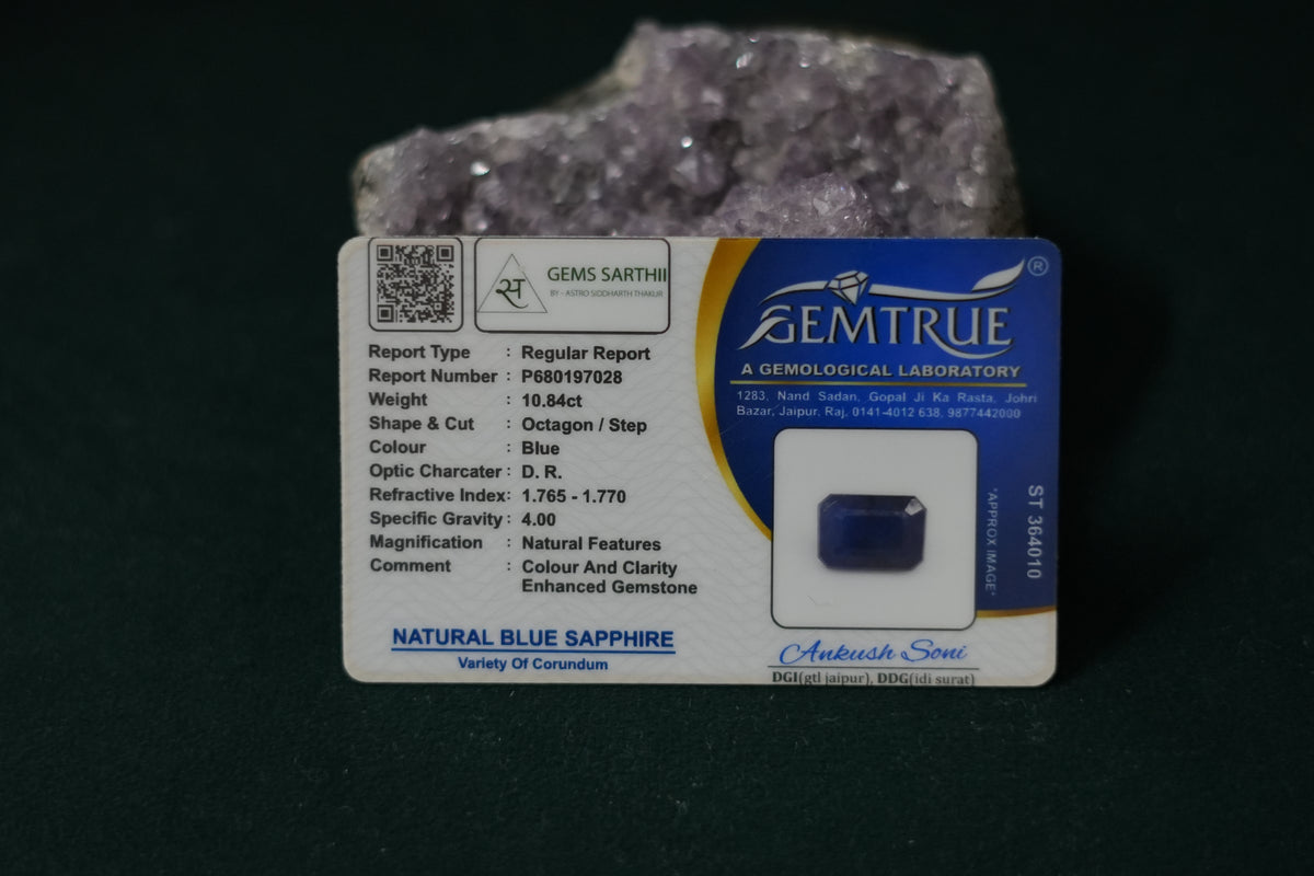 NEELAM BLUE SAPPHIRE 10.84 CARAT BANGKOK