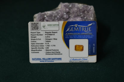 YELLOW SAPPHIRE PUKHRAJ  4.27 CARAT (BANGKOK)