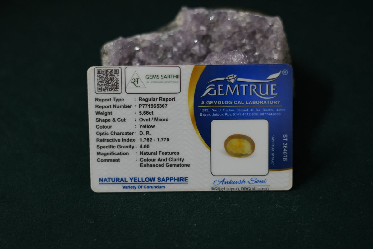 YELLOW SAPPHIRE PUKHRAJ 5.66 CARAT (BANGKOK)