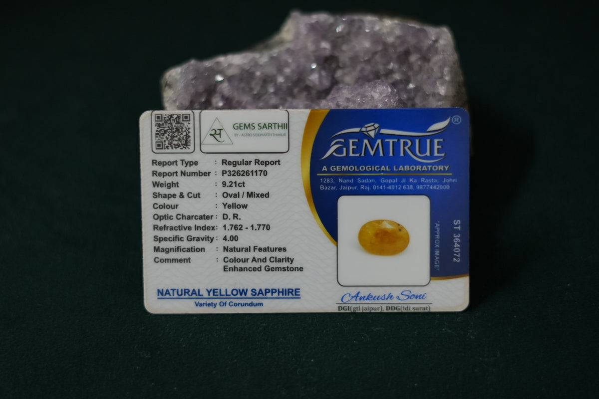 YELLOW SAPPHIRE PUKHRAJ 9.21 CARAT (BANGKOK)