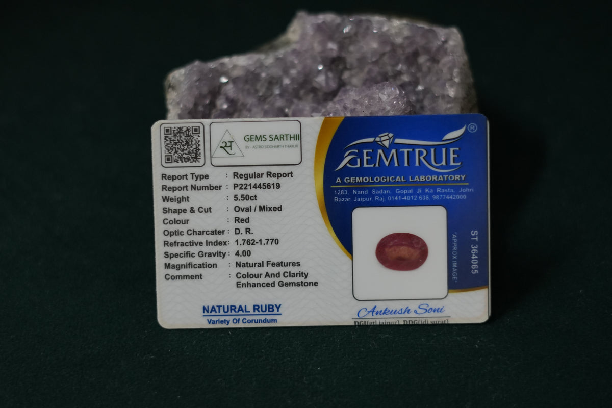 MANIK (RUBY)  CARAT 5.50 CARAT