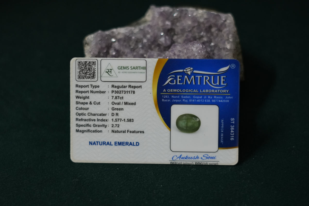 EMERALD (PANNA) 7.87 CARAT -ZAMBIAN