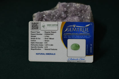 EMERALD (PANNA) 3.70 CARAT -ZAMBIAN