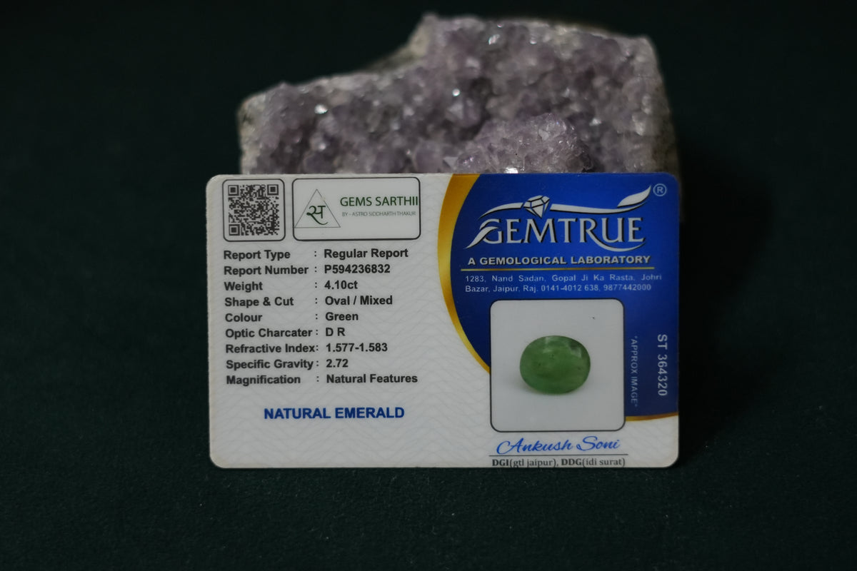 EMERALD (PANNA) 4.10 CARAT -ZAMBIAN