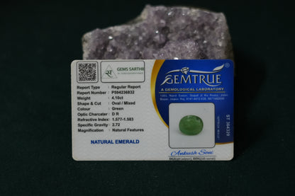 EMERALD (PANNA) 4.10 CARAT -ZAMBIAN