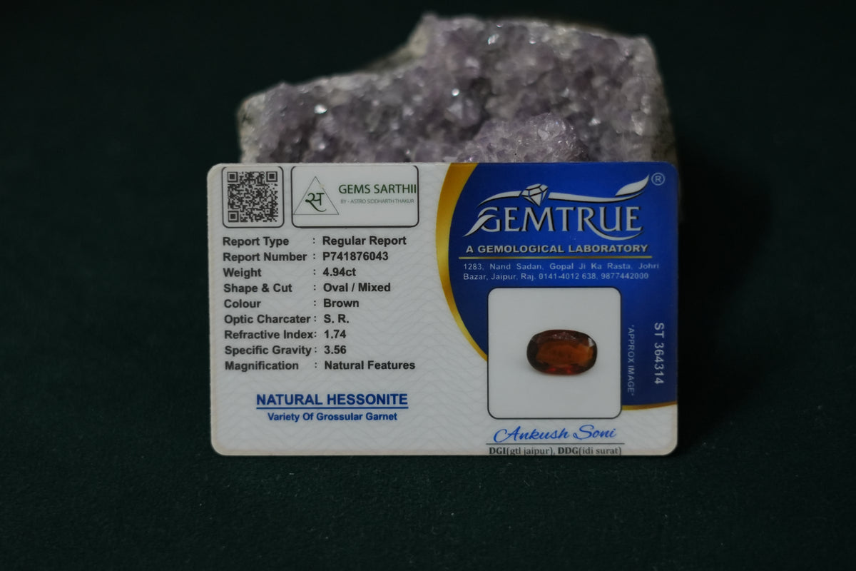 HESSONITE (GOMED) 4.94 CARAT