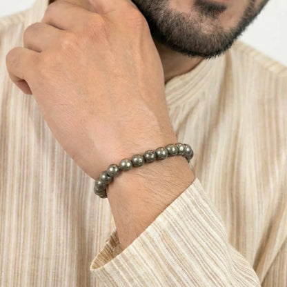 Natural Pyrite Bracelet for Wealth, Prosperity & Protection