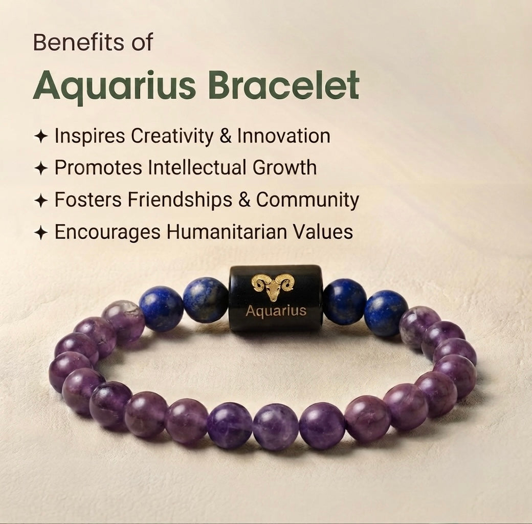 Aquarius/ kumbh rashi zodiac bracelet