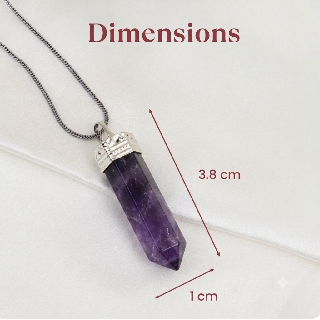 Intuition & Peace Amethyst Pencil Pendant
