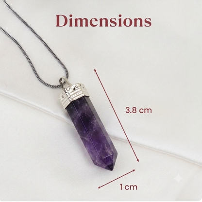 Intuition & Peace Amethyst Pencil Pendant