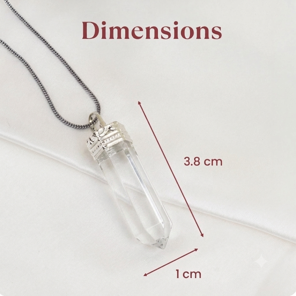 Master Healer Clear Quartz Pencil Pendant