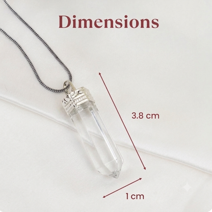 Master Healer Clear Quartz Pencil Pendant