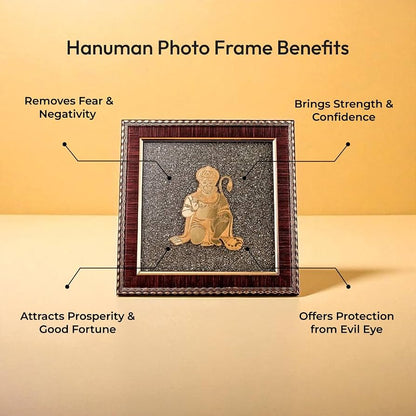 Siddha hanuman ji raw pyrite frame