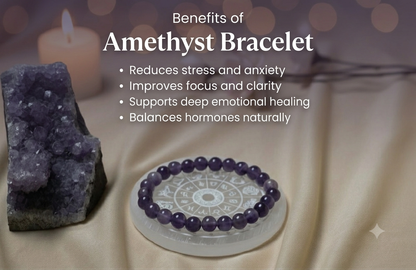 amethyst bracelet - stress relief , better sleep
