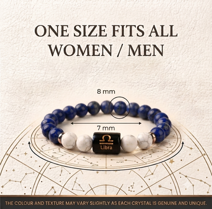 Libra/tula rashi zodiac bracelet